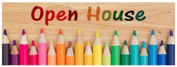 Open House Sign with colored pencils